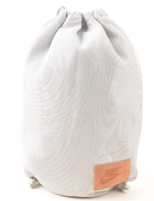Boutique Recommendation Nike Light Grey & Tan Drawstring Backpack - S