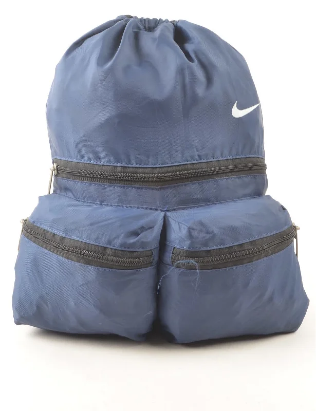 Romantic Data Nike Navy & White Drawstring Backpack - M