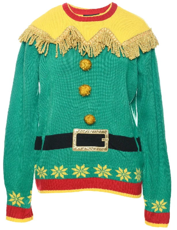Comfy Chic Nordic Christmas Jumper - S