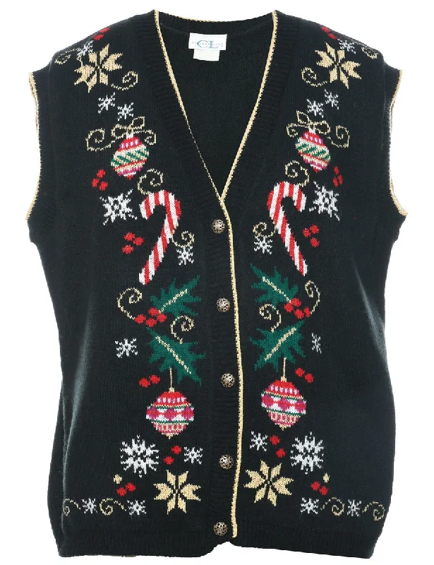 Effortless Wear Nordic Christmas Vest - M