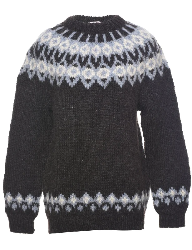 Smart Casuals Nordic Dark Brown Jumper - M