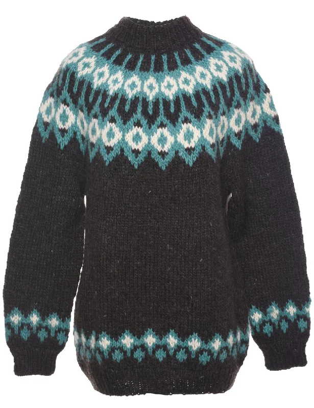 Comfortable Dresses Nordic Dark Grey Jumper - L
