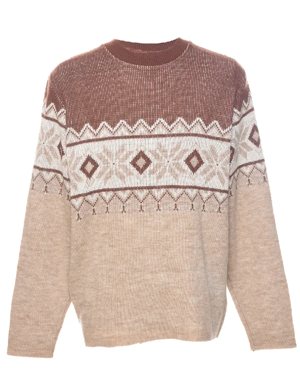 Easy-to-Wear Nordic Jumper - L