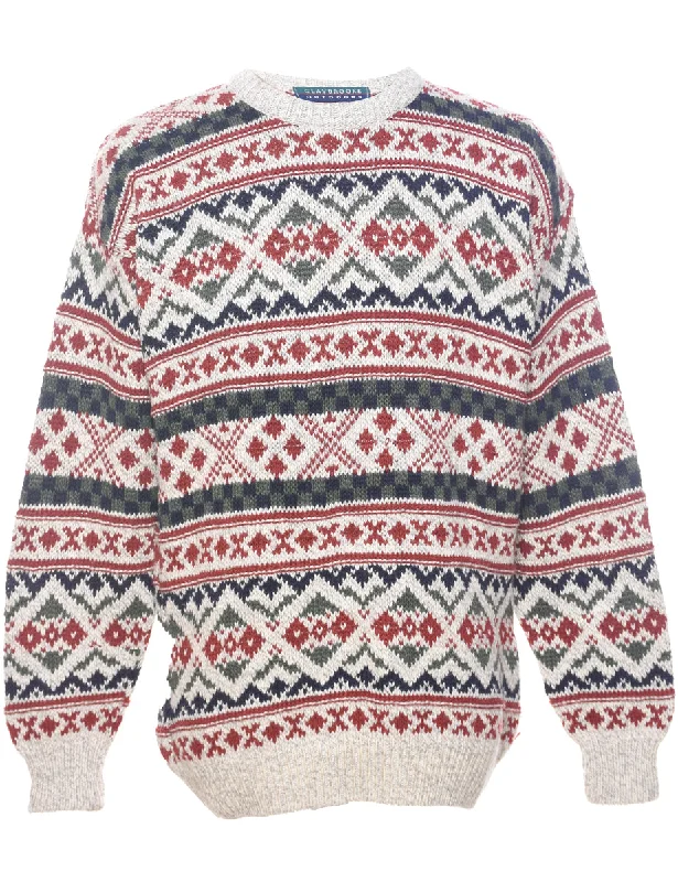Comfortable Lounge Wear Nordic Jumper - XL