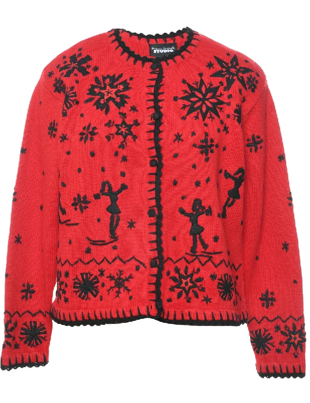Comfortable Fitwear Nordic Knit Christmas Cardigan - M