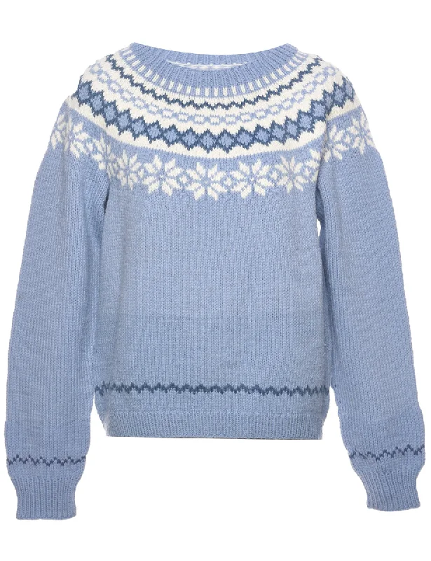 Relaxed Weekend Wear Nordic Light Blue Jumper - M