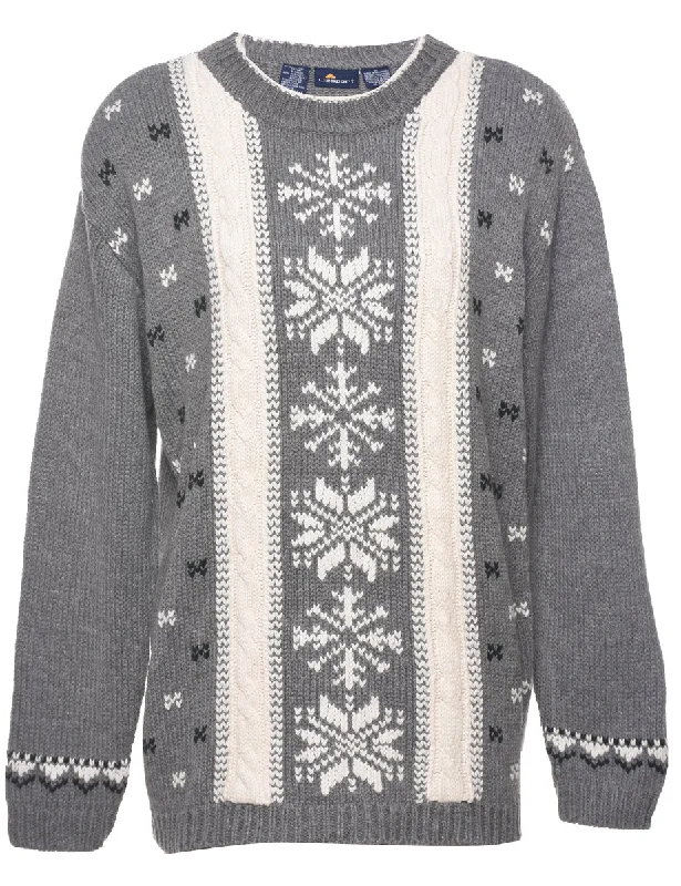 Versatile Comfort Wear Nordic Light Grey Jumper - M