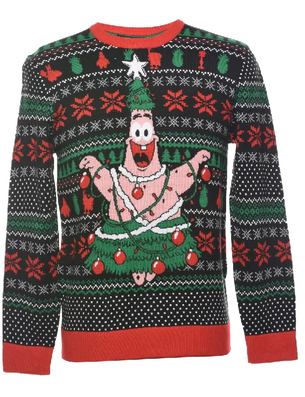 Fashion Elements Nordic Spongebob Christmas Jumper - M
