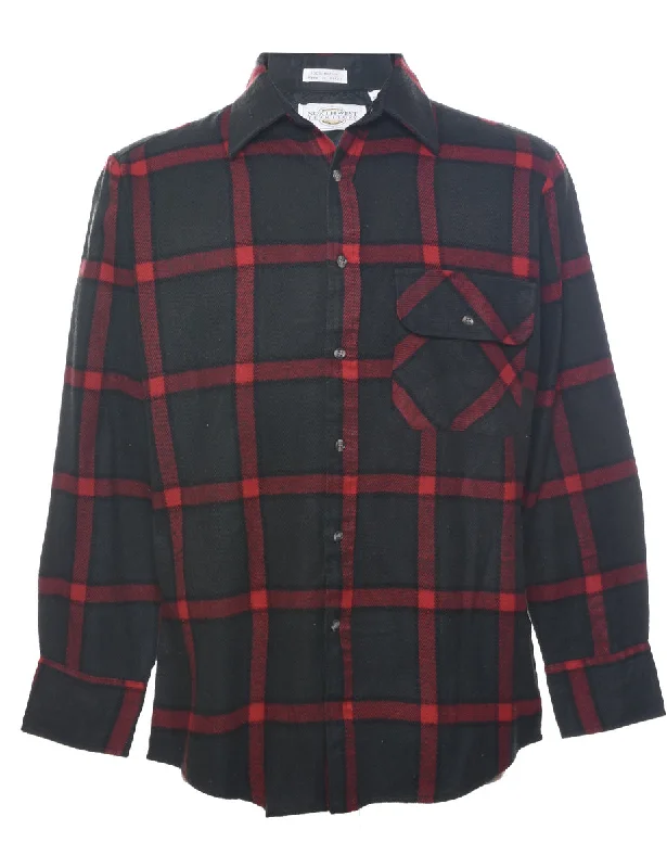 Simple And Comfortable Northwest Territory Checked Shirt - M