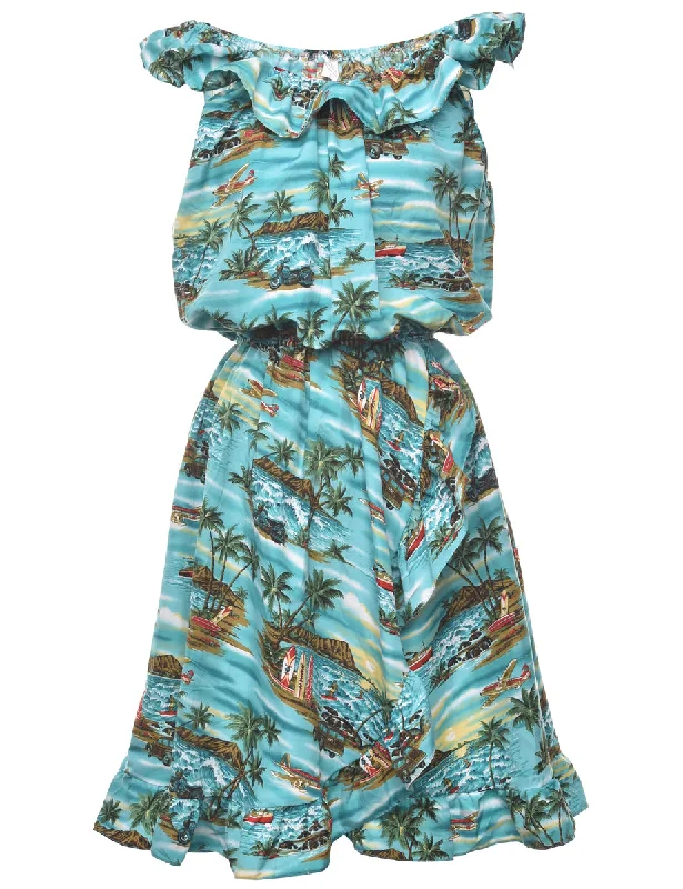 Modern Tailoring Novelty Print Dress - L