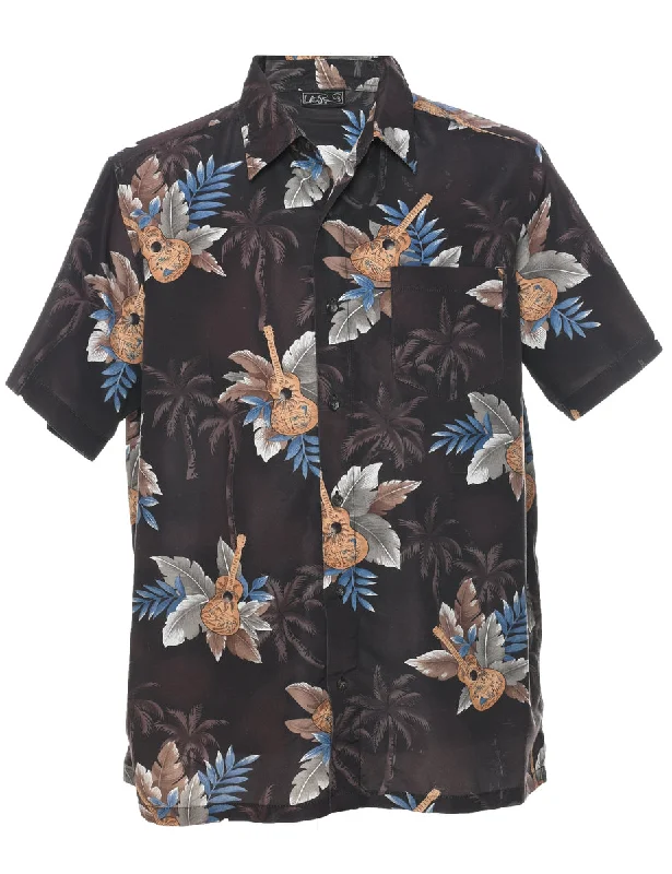Fashion Design Novelty Print Hawaiian Shirt - L