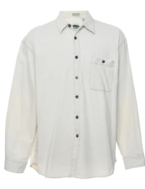 Personalized Series Off White Corduroy Shirt - L