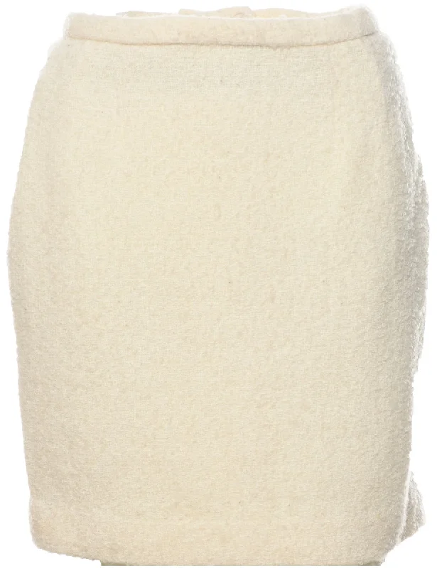 Fashionable In The Times Off White Pencil Skirt - S