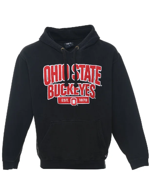 Personal Charm Ohio State Buckeyes Black, White & Red Embroidered Sweatshirt - L