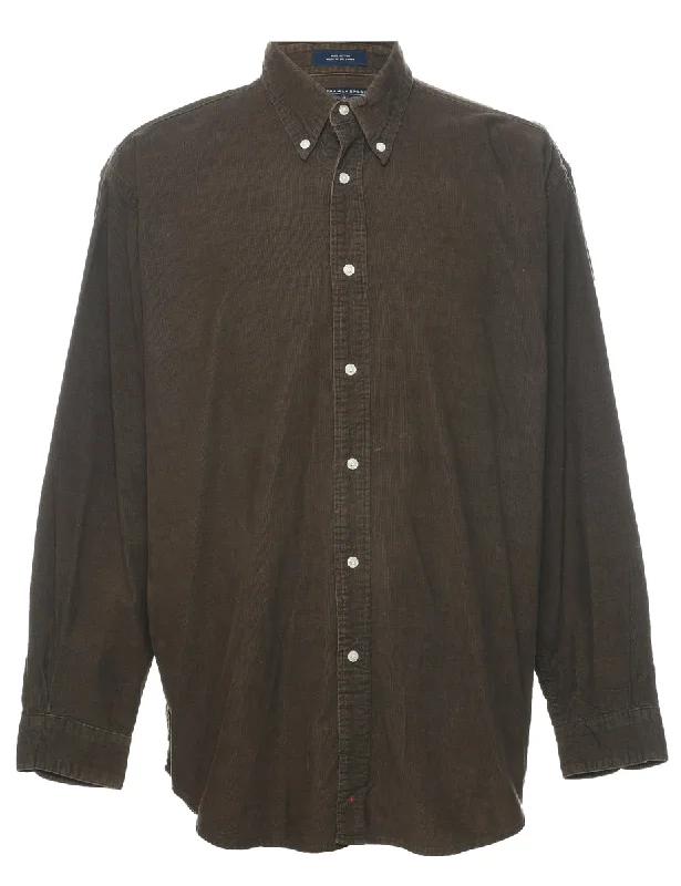 Weekend Wear Olive Green Corduroy Shirt - L