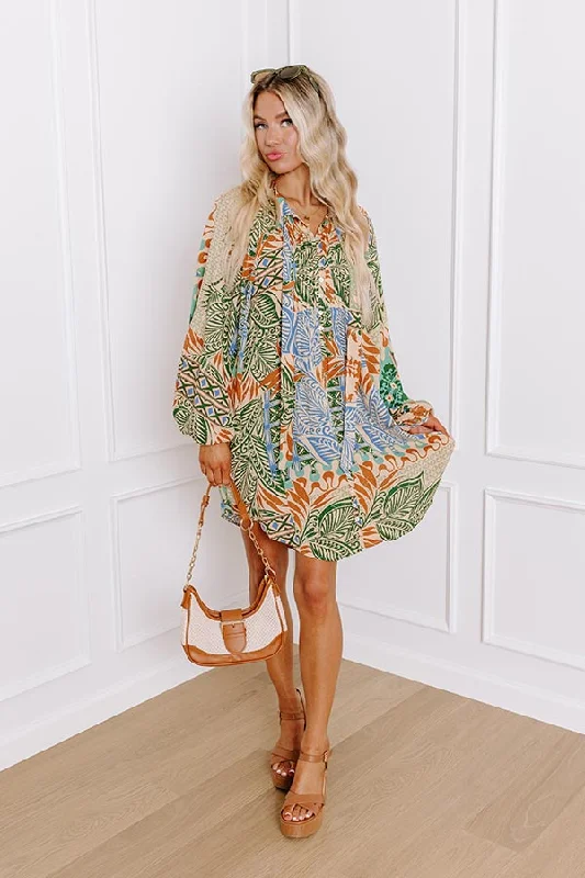 Casual Comfort Paradise Palms Mini Dress