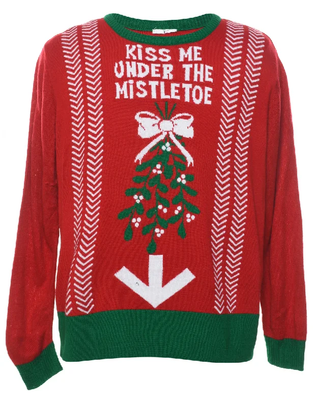 Red Christmas Jumper - L