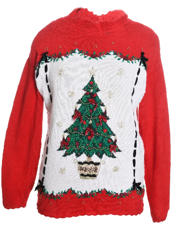 Red Christmas Jumper - L