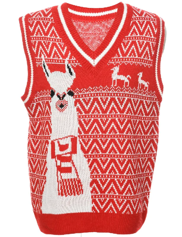 Red Christmas Vest - XL