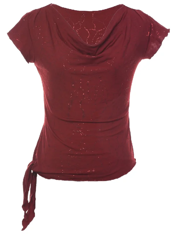 Red Evening Top - M