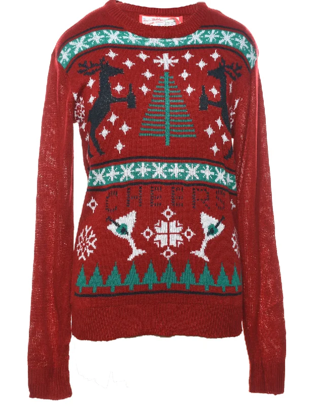 Reindeer Christmas Jumper - S