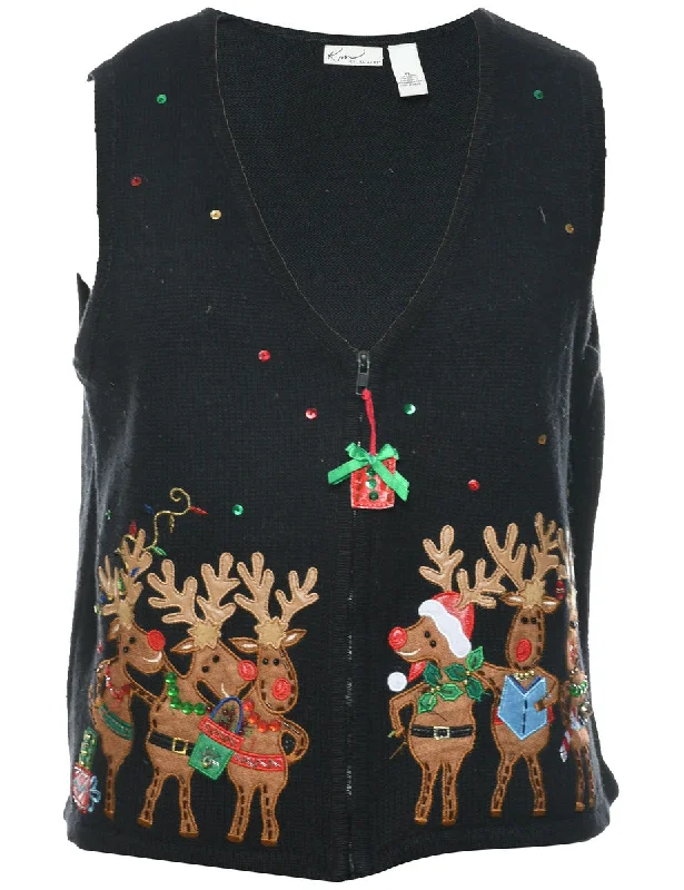 Reindeer Christmas Vest - XL