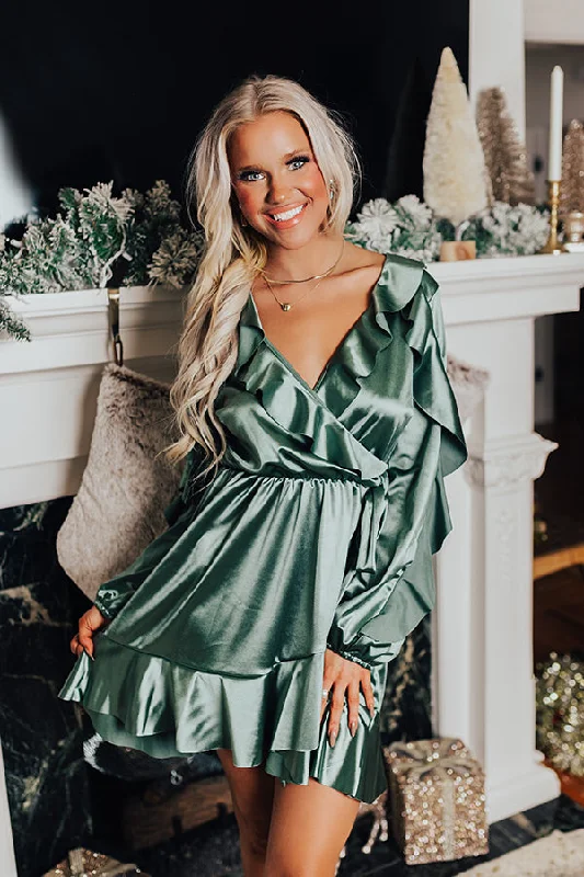 Personalized Wear Simple & Elegant Satin Mini Dress