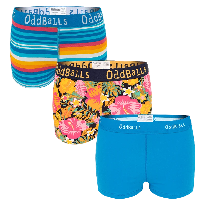 Sunset Bundle - Ladies Boxer Shorts 3 Pack Bundle