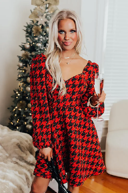 End Of The Year Twirl The Day Away Tweed Mini Dress