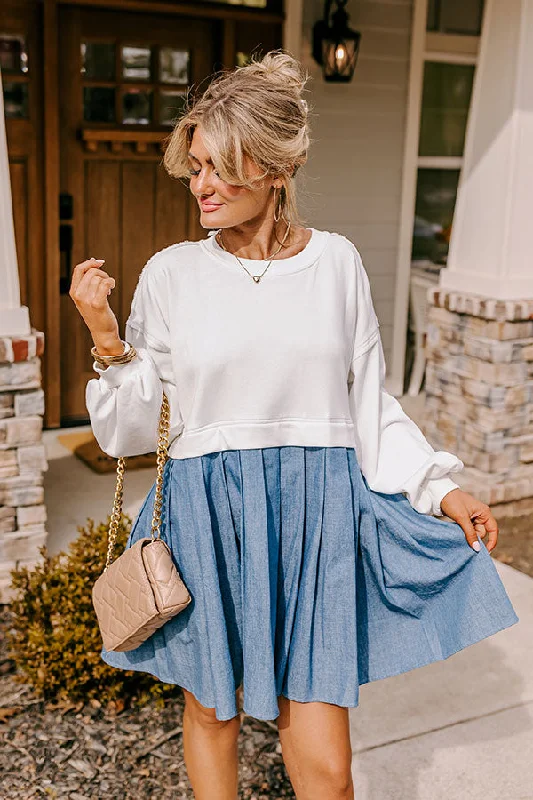 Thin Design Under The Clouds Mini Dress