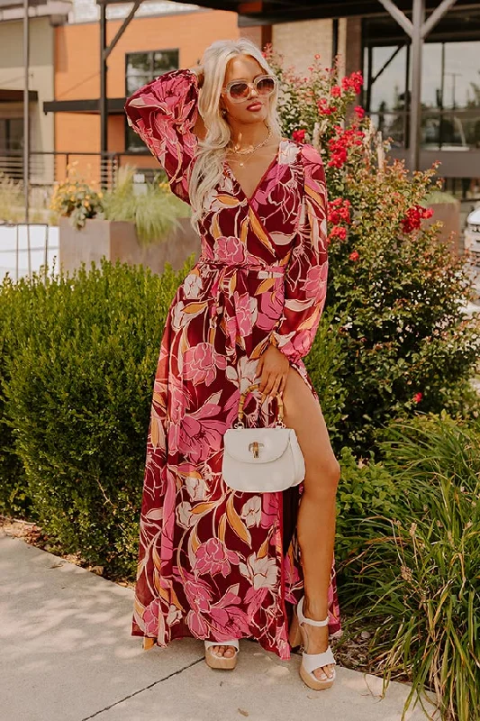 Fashionable In The Times Vineyard Chic Wrap Maxi Dress