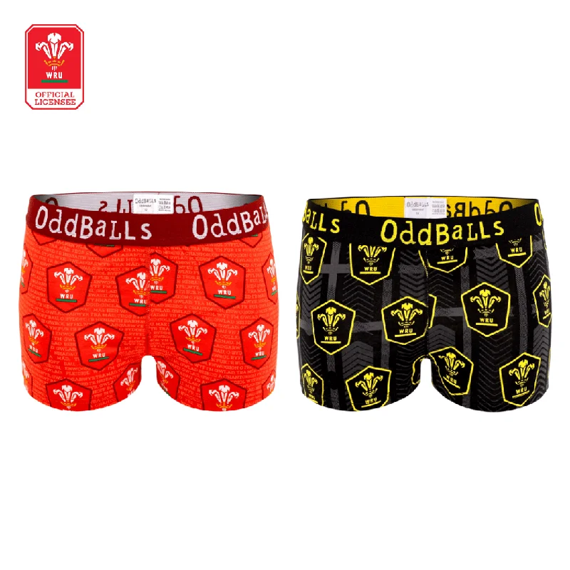 Welsh Rugby Union - Home & Alternate - Ladies Boxers 2 Pack Bundle