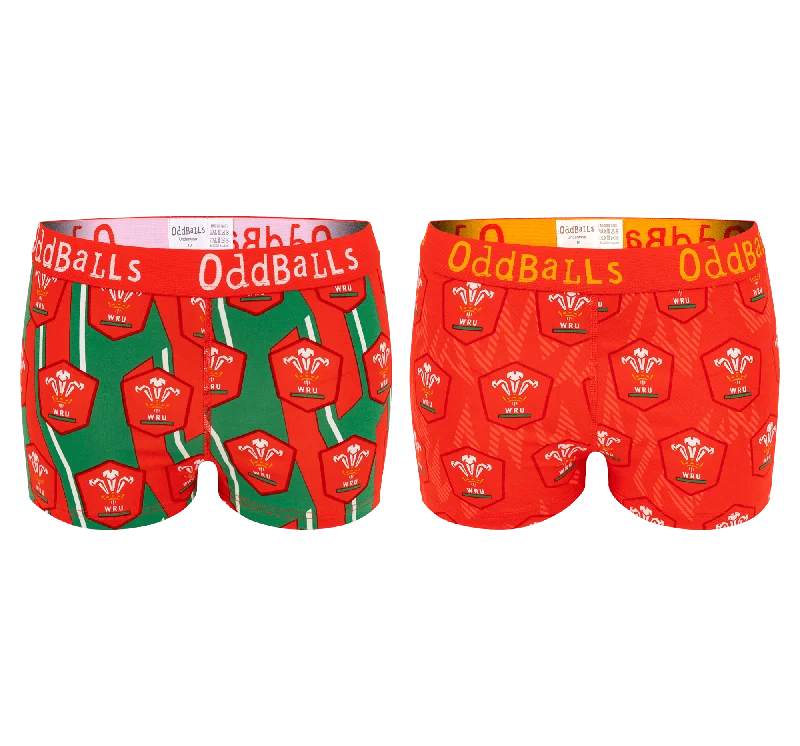 Welsh Rugby Union Bundle - Ladies Boxer Shorts 2 Pack Bundle